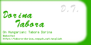 dorina tabora business card